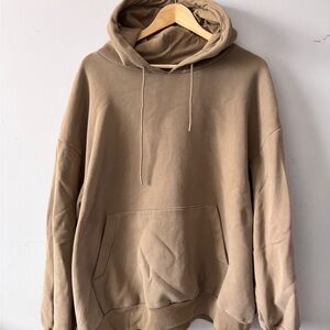 Oak+Fort brown blank oversized hoodie